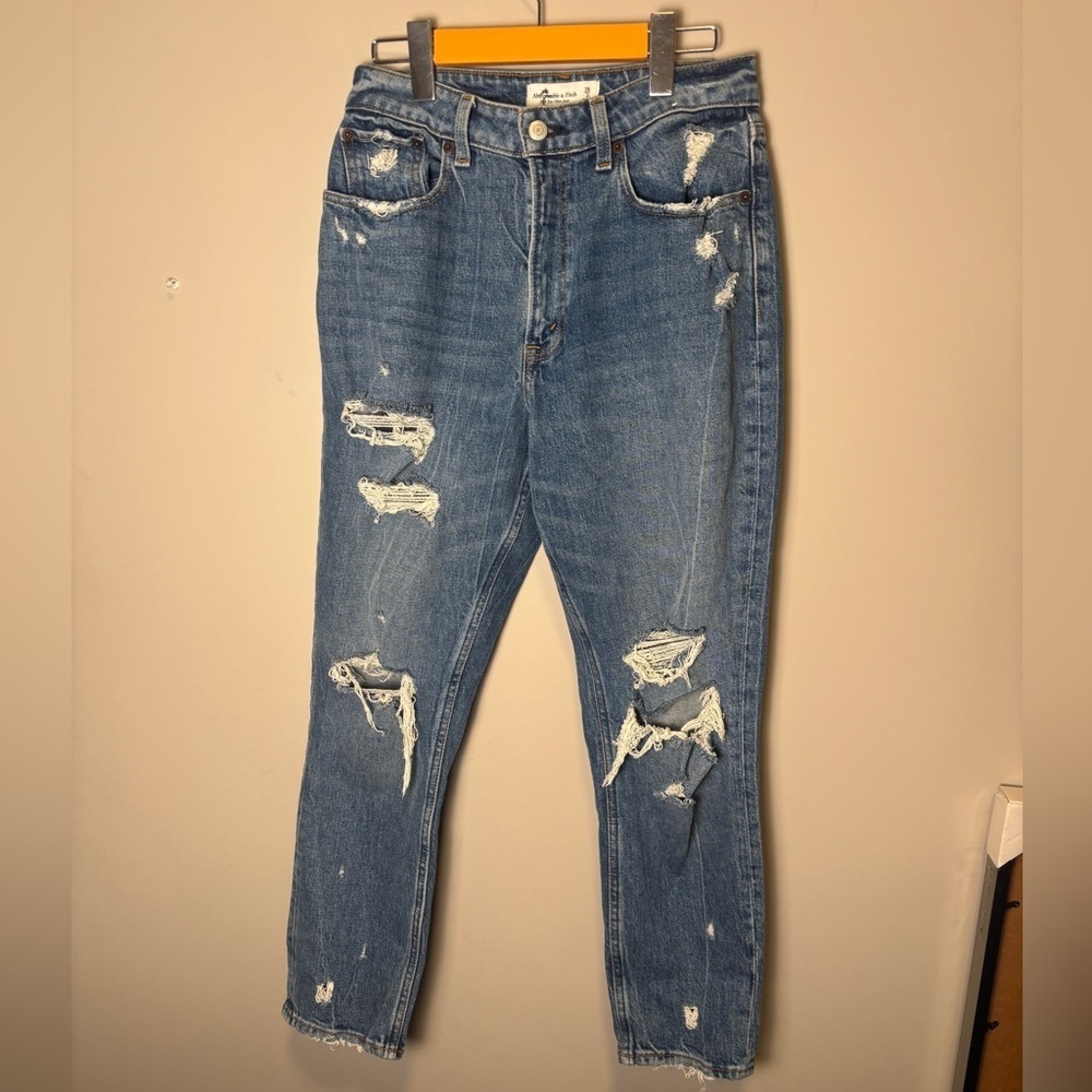 Abercrombie & Fitch Curve Love High Rise Mom Jeans